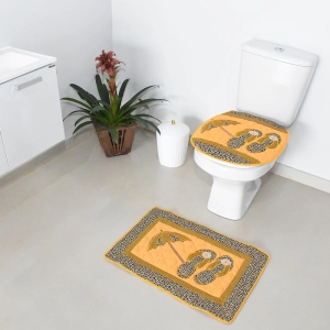 JOGO DE BANHEIRO CHINELO AMARELO 2 PEÇAS