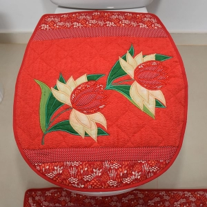 JOGO DE BANHEIRO TULIPA NOVA 3 PEÇAS