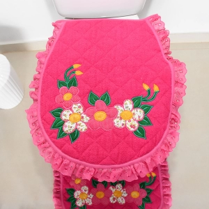 JOGO DE BANHEIRO FLOR 3 PEÇAS