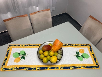 CAMINHO DE MESA MATELADO LIMÃO 1 PC