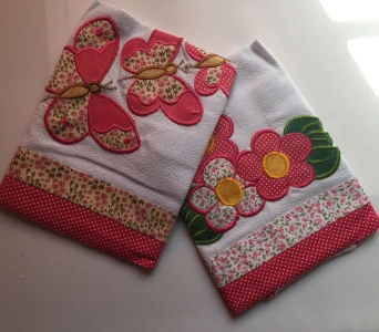 EMBALAGEM C/ GUARDANAPOS PINK BARRADO 2 PEÇAS