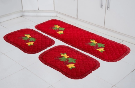 JOGO DE PASSADEIRA MORANGO 3 PEÇAS